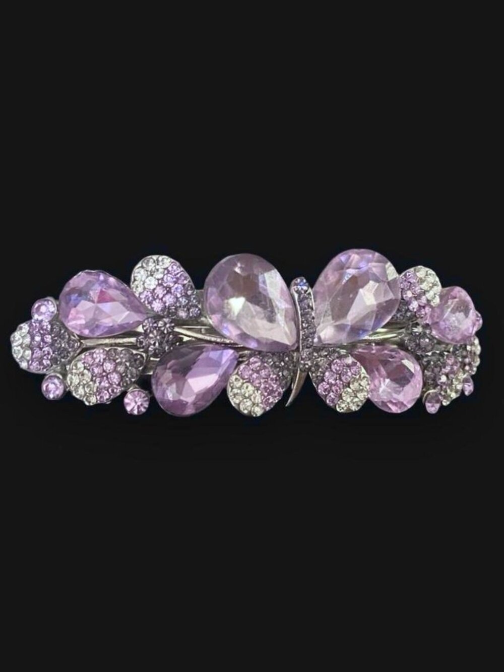 lavender purple butterfly hair barrette clip fairy princess sparkly bling y2k